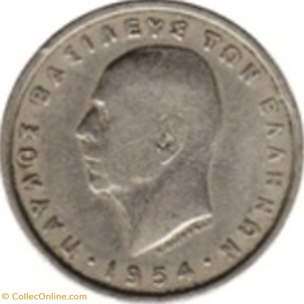 5 Drachmes Grèce 1954 monnaies monde 5 drachmes grece 1954