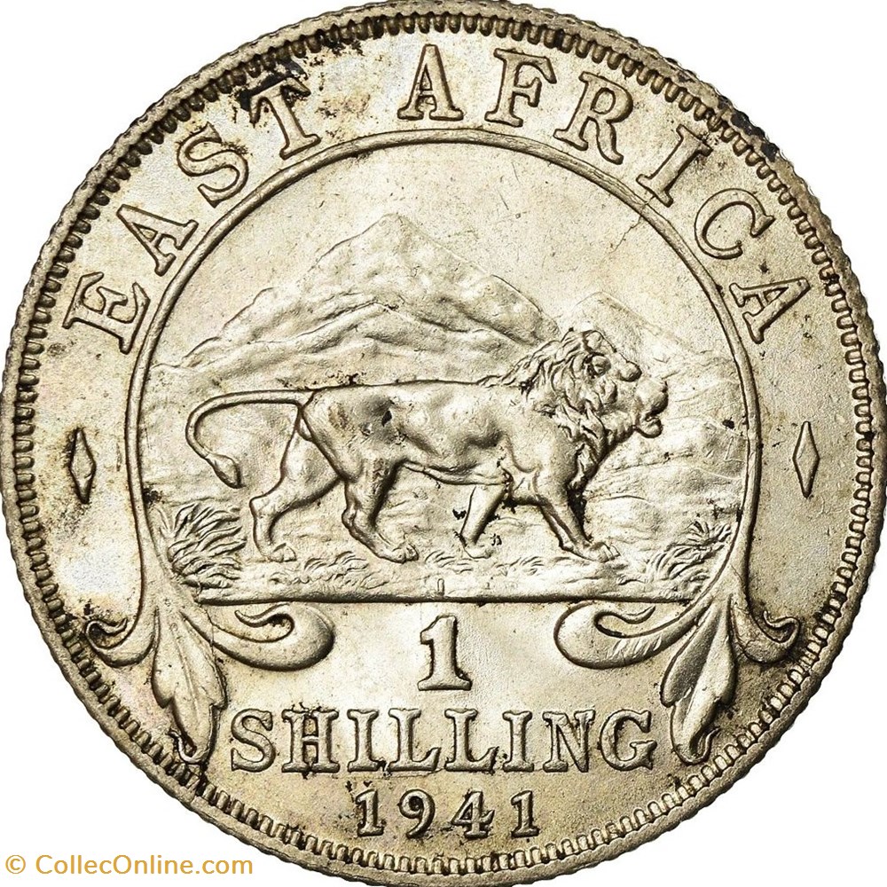 monnaies monde afrique occidentale britannique 1 shilling george vi east africa