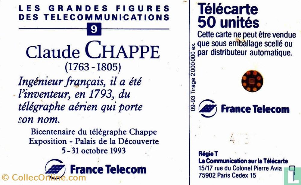divers telecartes cartes telephoniques france rene barthelemy schlumberger 05an