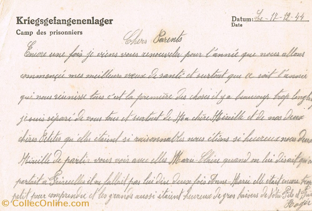 documents anciens autres lettre camp de prisonniers allemagne