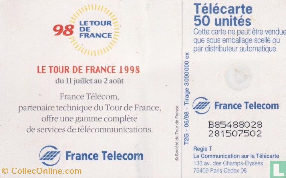 divers telecartes cartes telephoniques france tour de france 1998 gemplus 03 1 1990