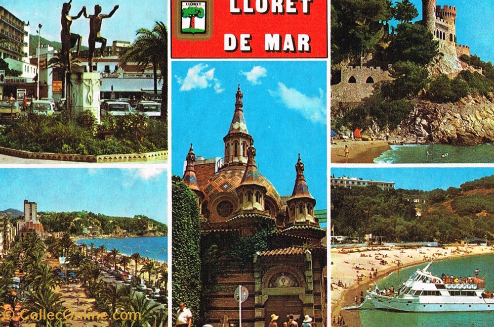 cartes postales espagne costa brava loret del mar