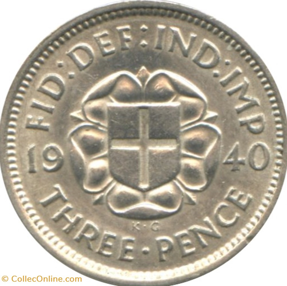 3 pence Angleterre 1940 monnaies monde royaume uni 3 pence angleterre 1940