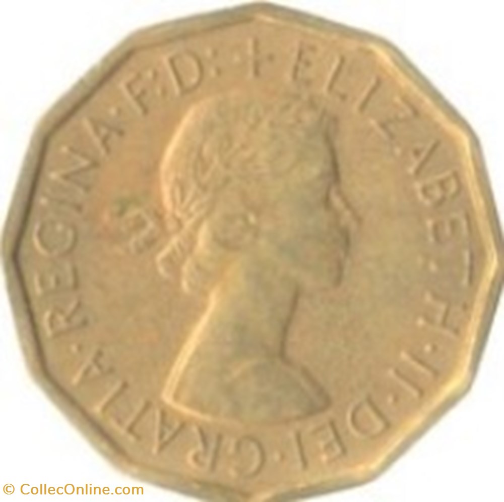 3 Pence Elizabeth II 1953 monnaies monde royaume uni 3 pence elizabeth ii 1953