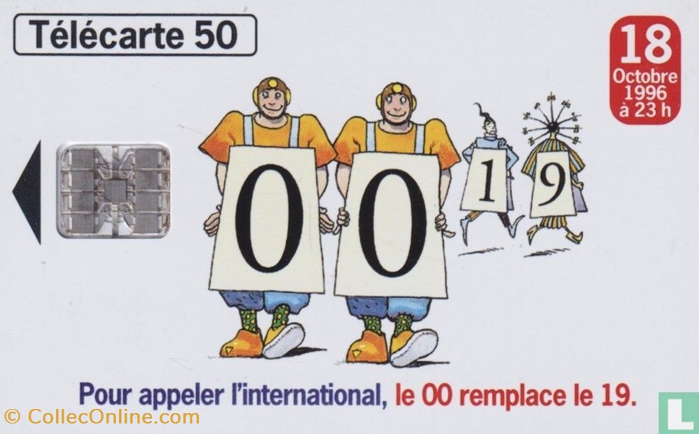 divers telecartes cartes telephoniques france le 00 remplace le 19 schlumberger 07 1 1992