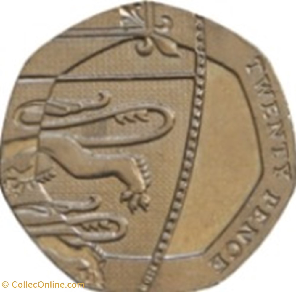 monnaies monde royaume uni 20 pence elizabeth ii 4e effigie type blason 2015 angleterre