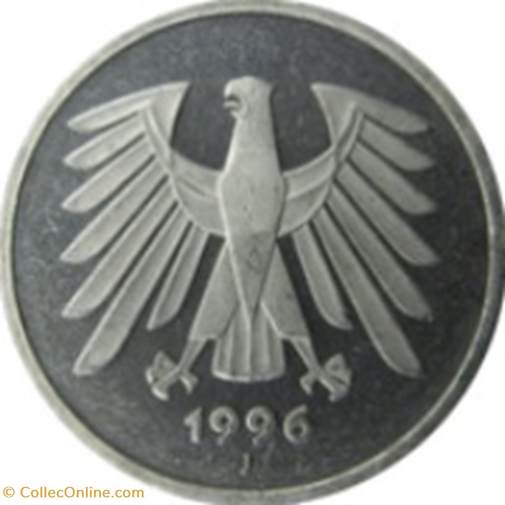 5 deutsche mark Allemagne 1975 (D) monnaies monde 5 deutsche mark allemagne 1975 d