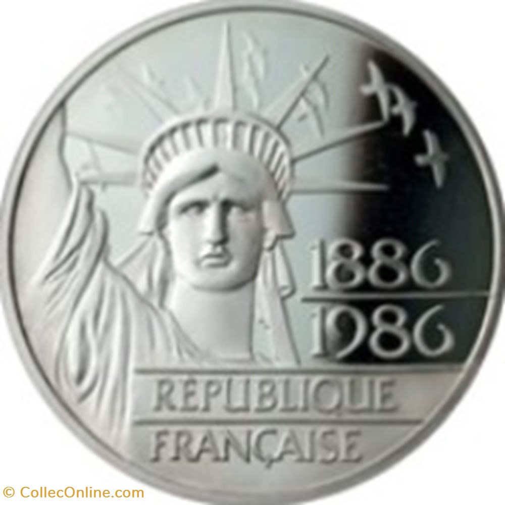 100 francs Statue de la Liberté 1986 monnaies 100 francs statue de la liberte 1986