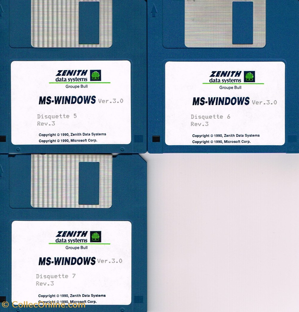 MS-Windows Vers 3.0 Rev 3 (7 Disquettes) informatique logiciels ms windows vers 3 0 rev 3 7 disquettes