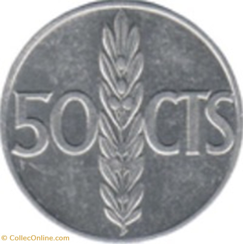 50 Centimos Espagne 1966 (71) monnaies monde 50 centimos espagne 1966 71