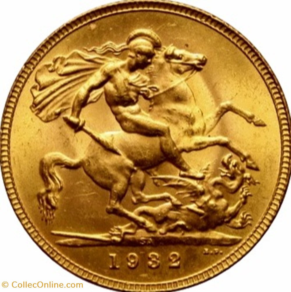 Angleterre-1 Souverain Georges V 1931 monnaies monde royaume uni angleterre 1 souverain georges v 1931