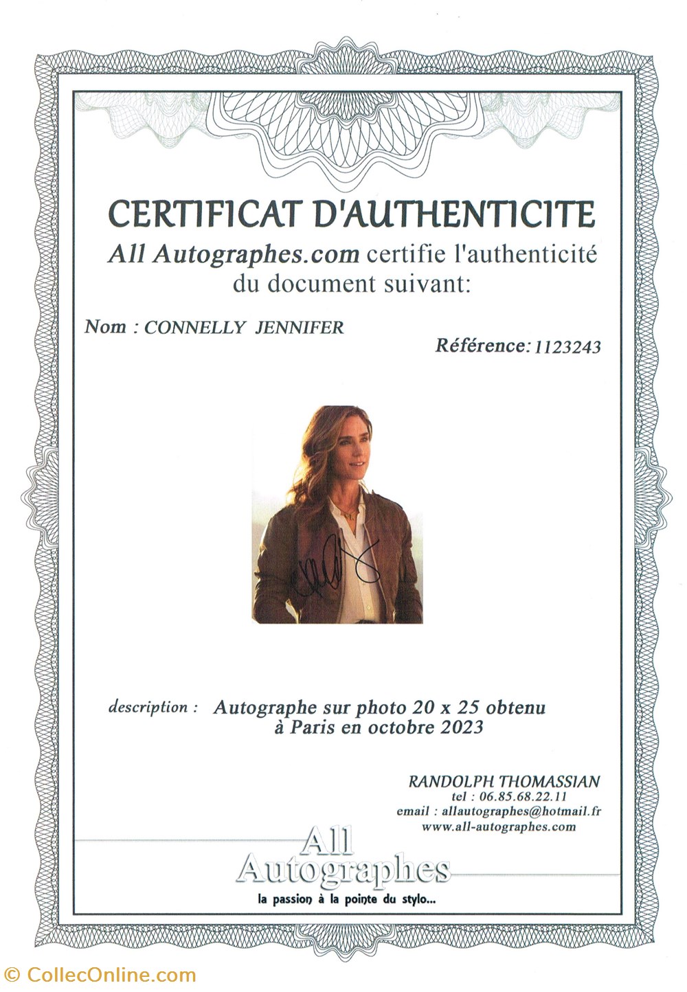 Jennifer Connelly-Top Gun Maverick cinema series autographes jennifer connelly top gun maverick