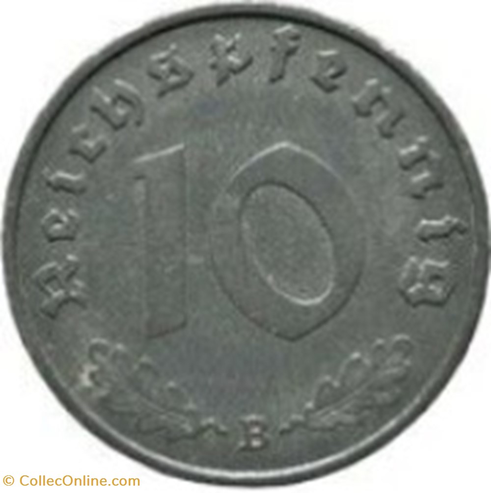 10 reichspfennig Allemagne 1940 (A) monnaies monde 10 reichspfennig allemagne 1940 a