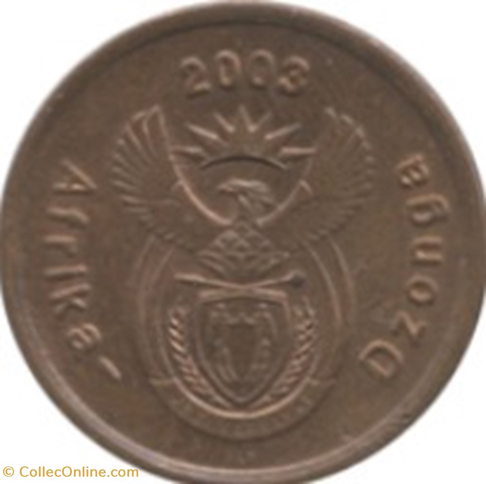 5 cents en tsonga - AFRIKA DZONGA Afrique du Sud 2003 monnaies monde 5 cents en tsonga afrika dzonga afrique du sud 2003