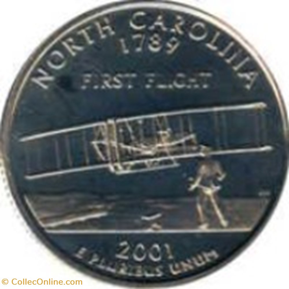 Etats Unis-¼ Dollar "Quarter Caroline du Nord" 2001 P monnaies monde etats unis dollar quarter caroline du nord 2001 p