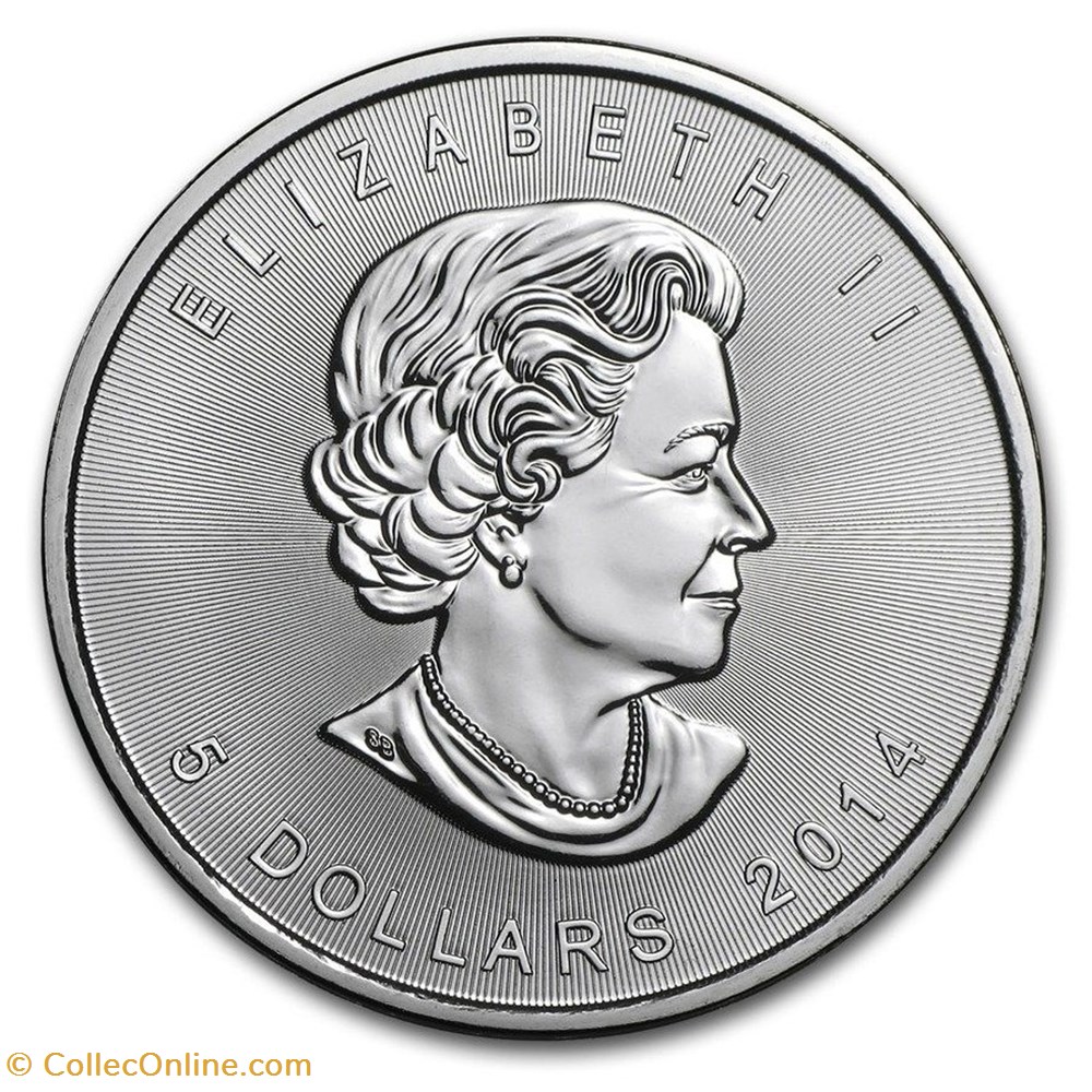 monnaies monde 5 dollars maple leaf canada 2016