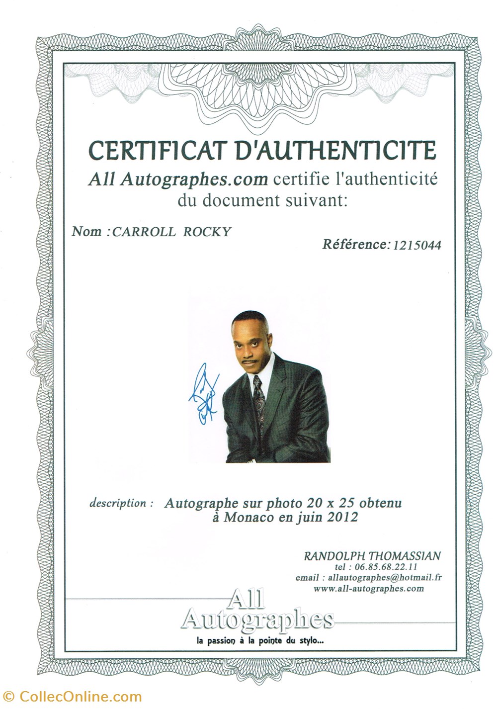 Rocky Carroll (NCIS) cinema series autographes rocky carroll ncis