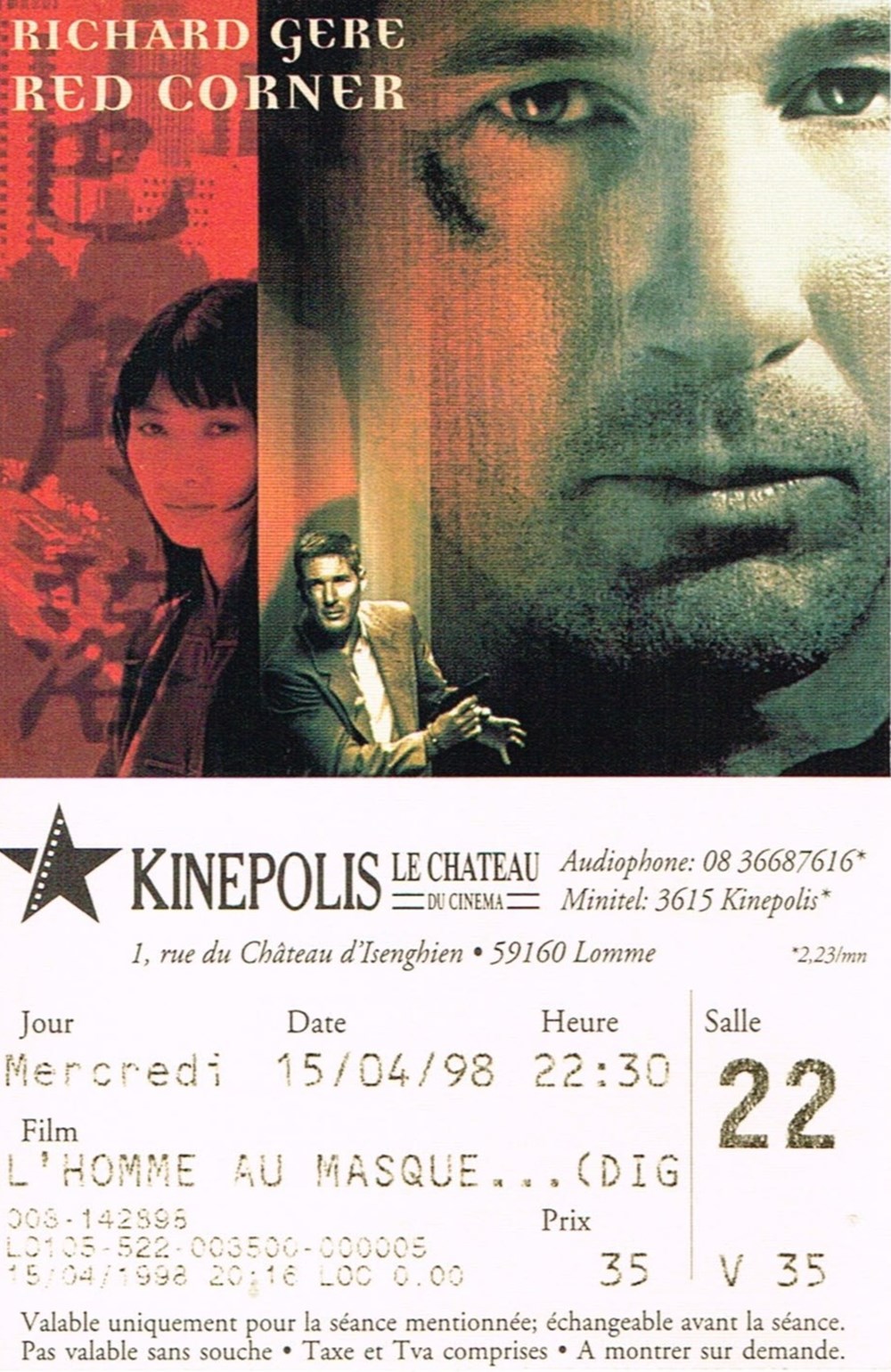 Red Corner documents anciens tickets entree red corner