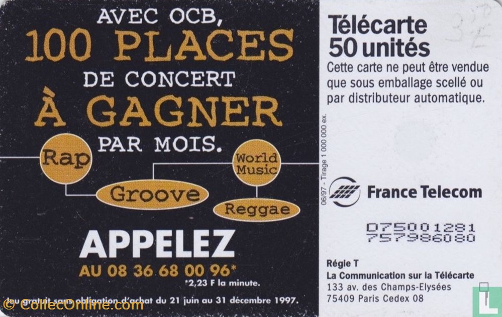 divers telecartes cartes telephoniques france ocb oberthur 01 1992