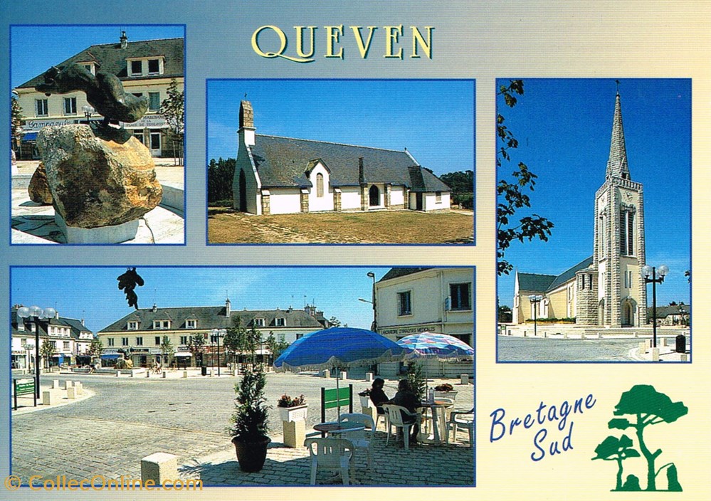 cartes postales france morbihan bretagne queven