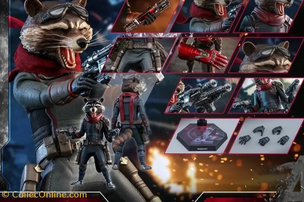 figurines cinema marvel les gardiens de la galaxie rocket racoon endgame mms548