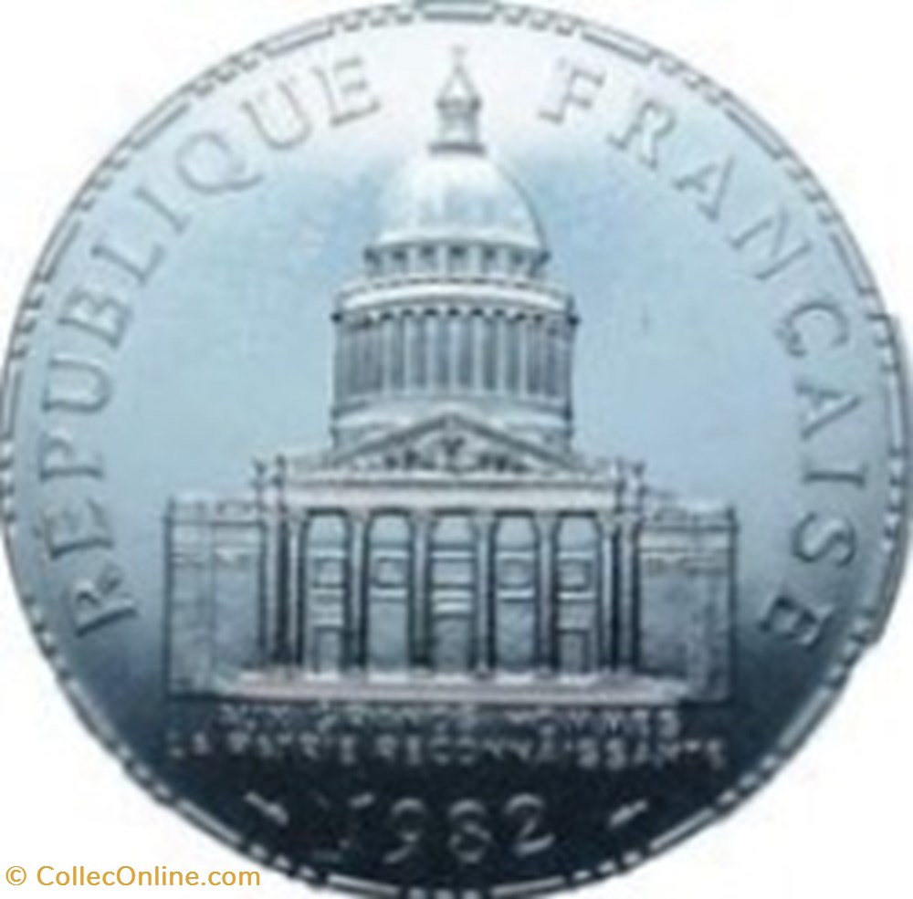 100 francs Panthéon 1982 monnaies 100 francs pantheon 1982