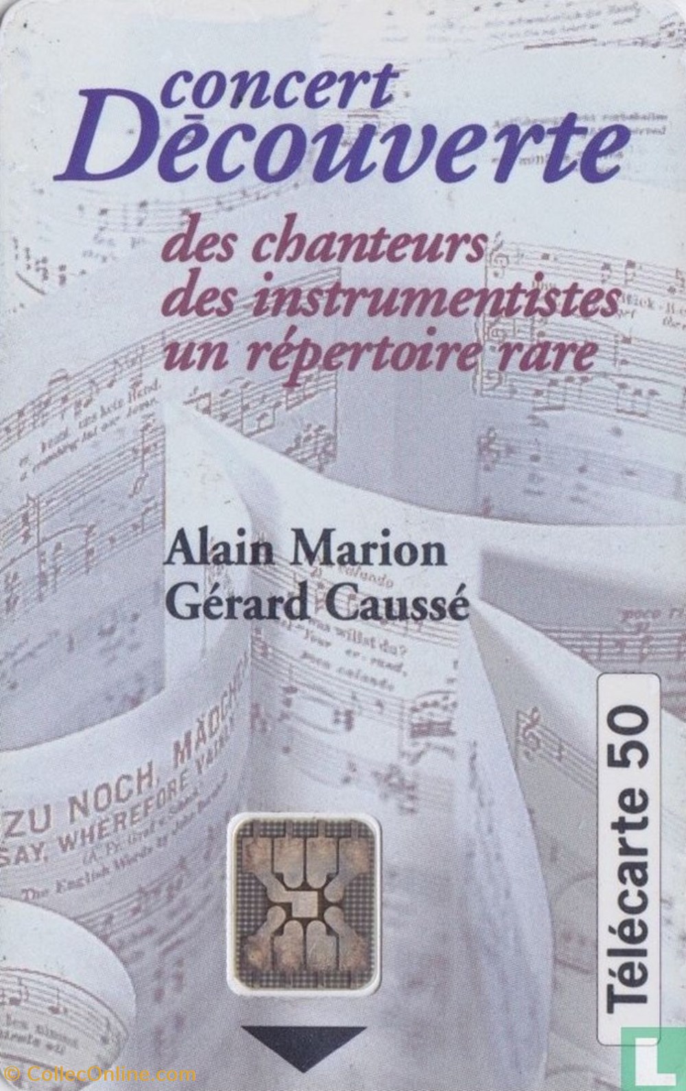 divers telecartes cartes telephoniques france concert decouverte schlumberger 05an