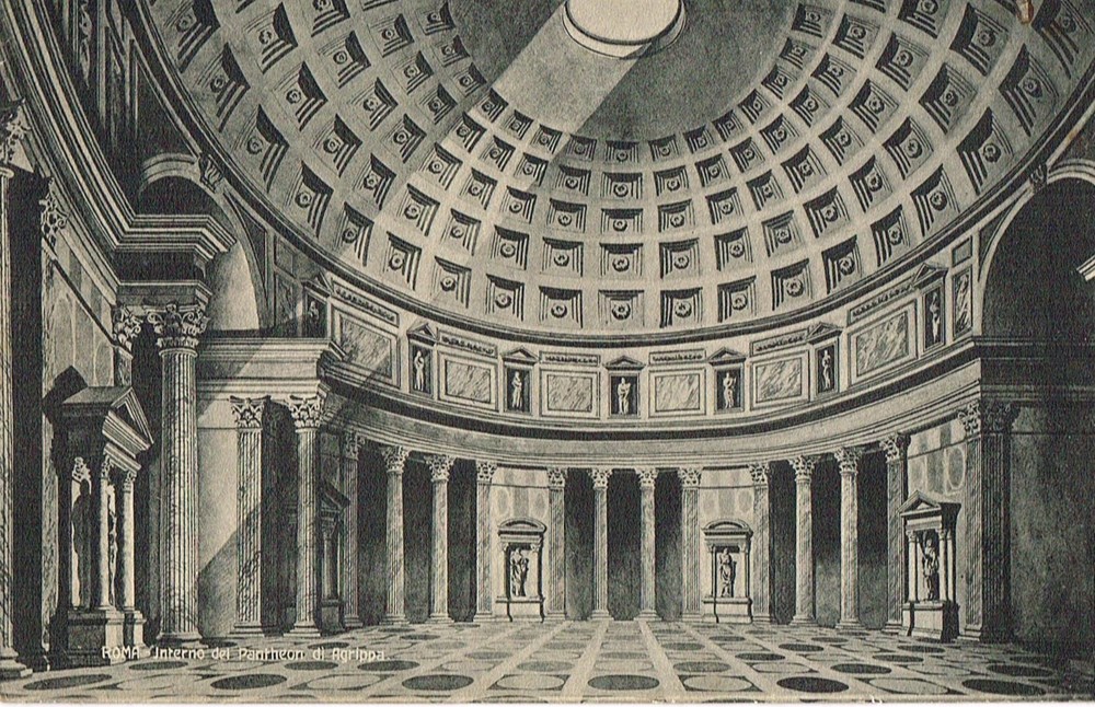 cartes postales italie rome pantheon agrippa