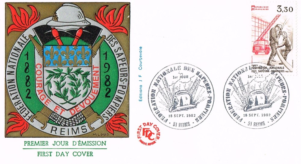 timbres europe enveloppe 1er jour sapeur pompier