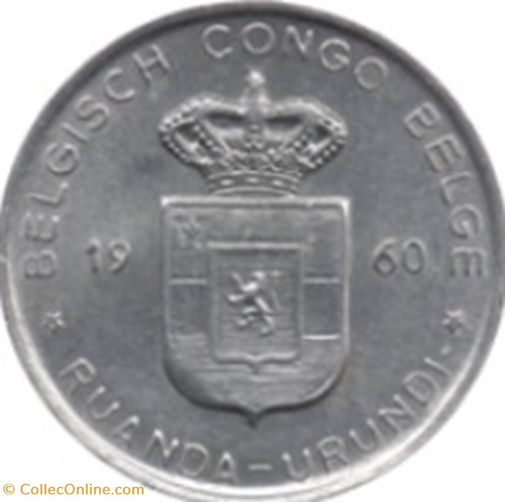 monnaies monde 1 franc congo belge rwanda et urundi 1959