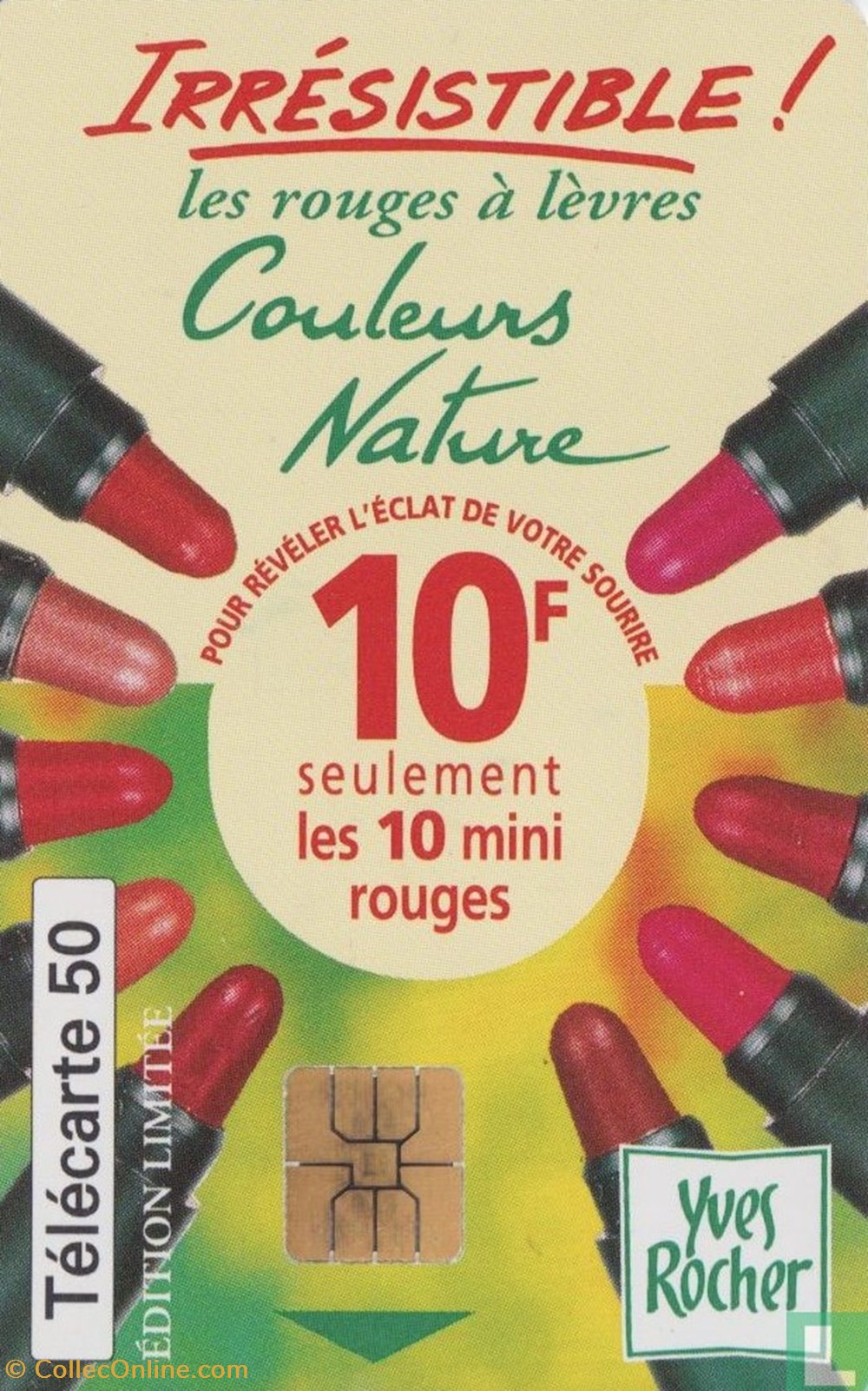 France- Yves Rocher Irrésistible !- Solaïque 03 (1990) divers telecartes cartes telephoniques france yves rocher irresistible solaique 03 1990