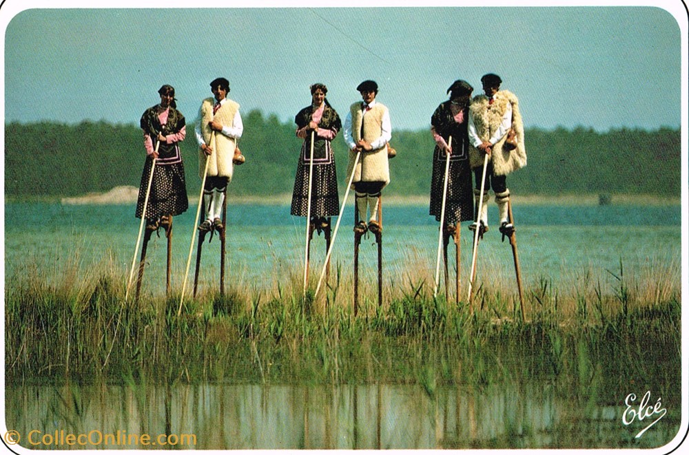 cartes postales france landes echassiers