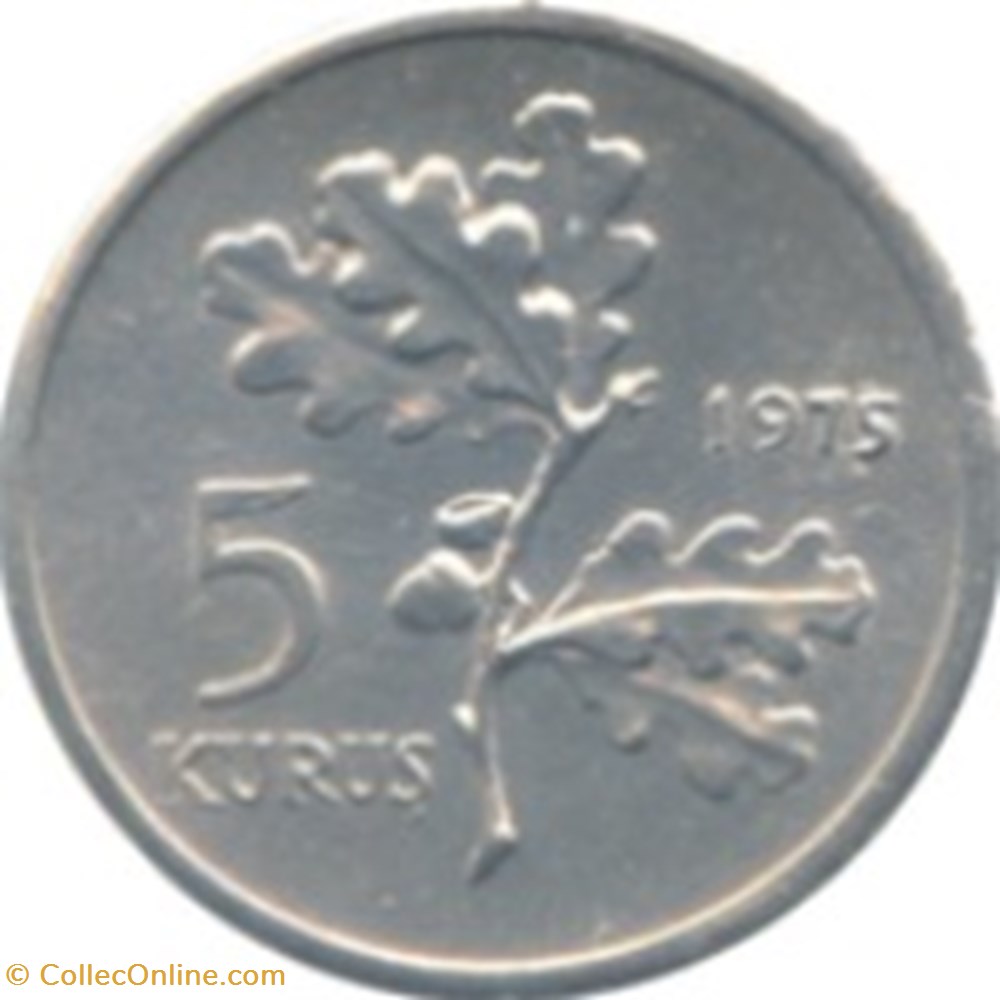 5 kuruş FAO Turquie 1975 monnaies monde 5 kurus fao turquie 1975