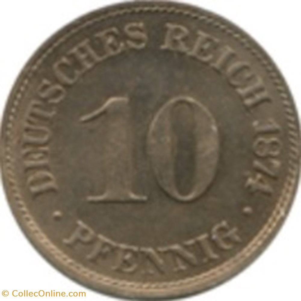 10 Pfennig Empire Allemagne 1875 (A) monnaies monde 10 pfennig empire allemagne 1875 a