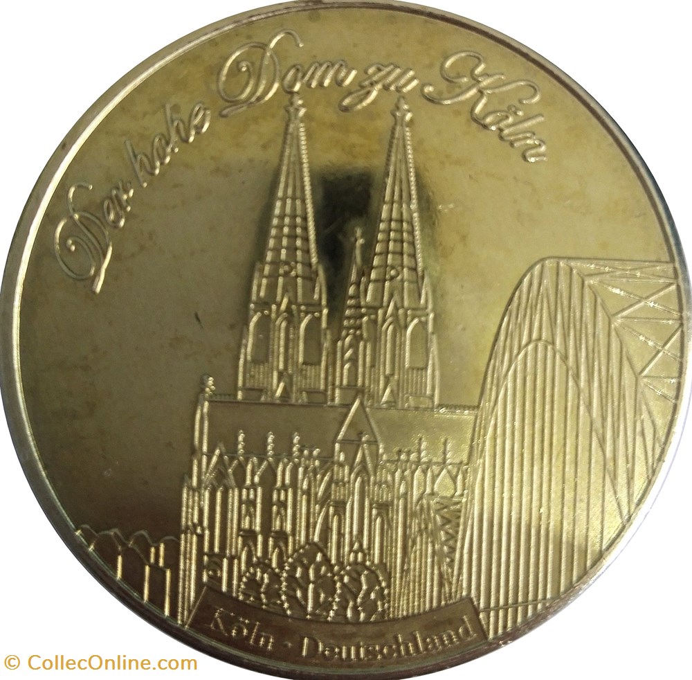 Allemagne-Jeton touristique - National Tokens - Köln - Cologne Cathédrale monnaies paranumismatique jetons poids allemagne jeton touristique national tokens koln cologne cathedrale