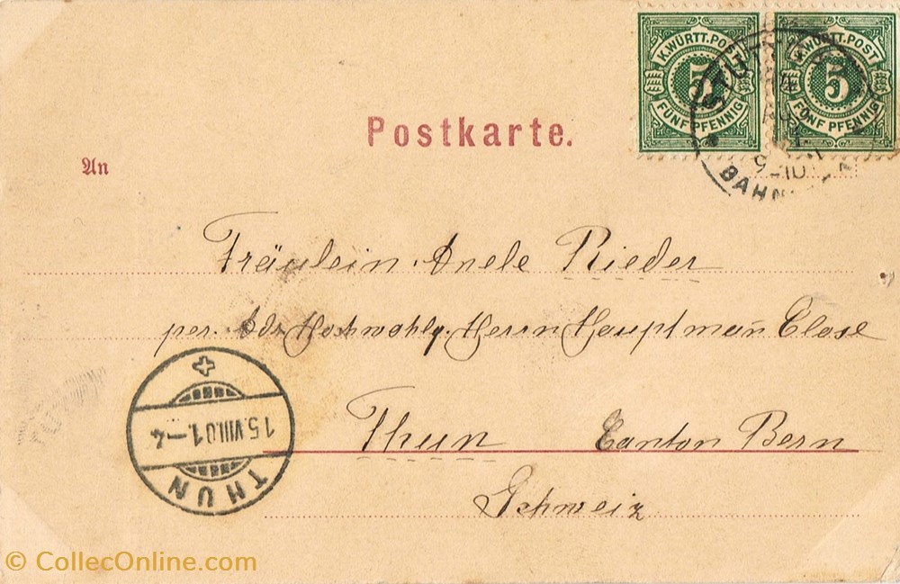 Allemagne-Stuttgart cartes postales allemagne stuttgart