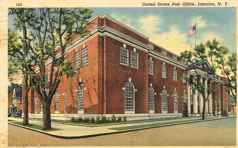 cartes postales etats unis new york jamaica post office
