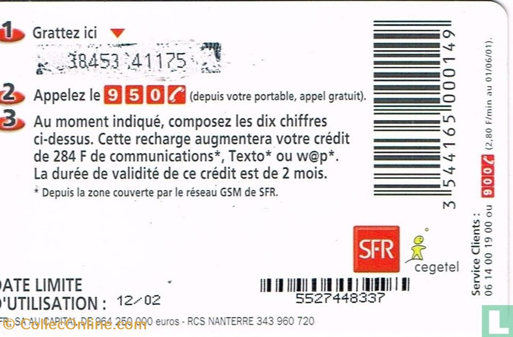 France-SFR 234+50 divers telecartes cartes telephoniques france sfr 234 50