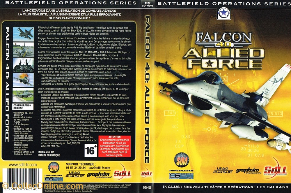 Falcon 4.0 Allied Force jeux videos consoles falcon 4 0 allied force