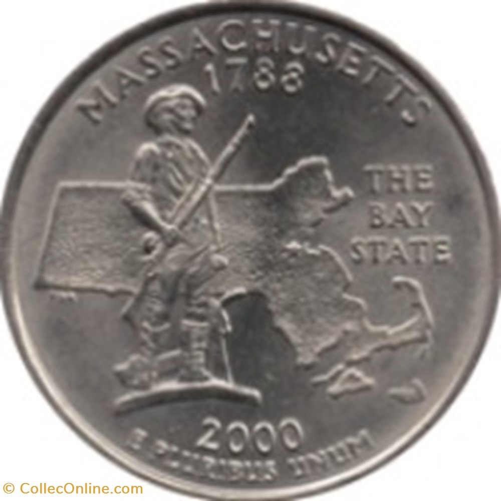 ¼ Dollar "Quarter Massachusetts 2000 D monnaies monde etats unis dollar quarter massachusetts 2000 d