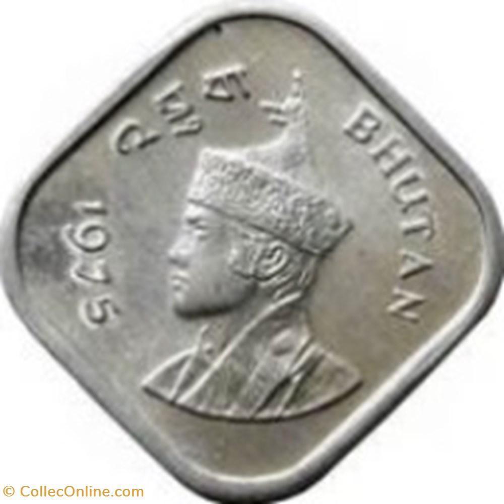 monnaies monde bhoutan 5 chetrums bouthan 1975
