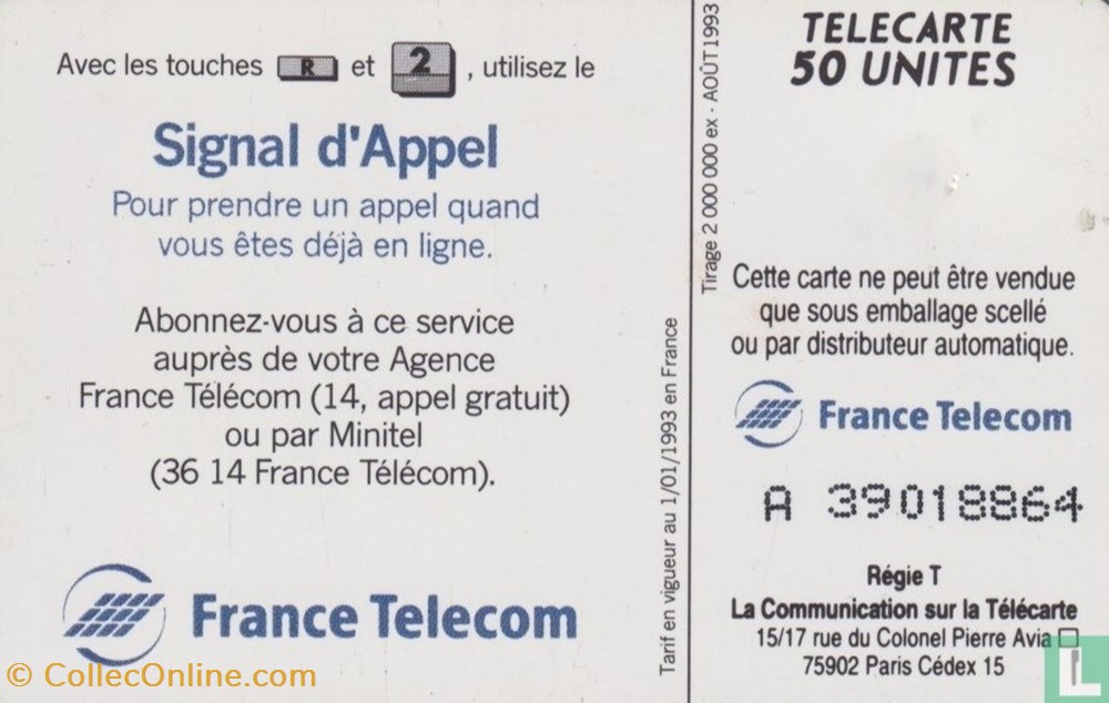 France- Signal d'Appel- Solaic 04 (1991) divers telecartes cartes telephoniques france signal appel solaic 04 1991