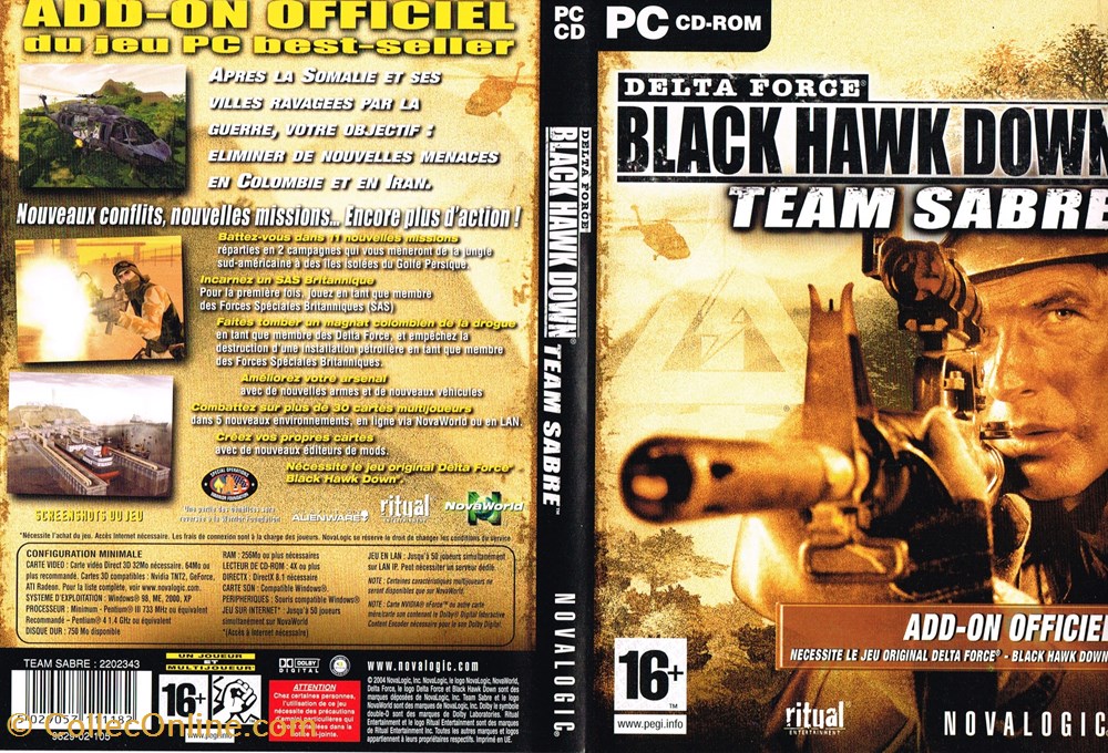 Black Hawk Down-Team Sabre jeux videos consoles black hawk down team sabre