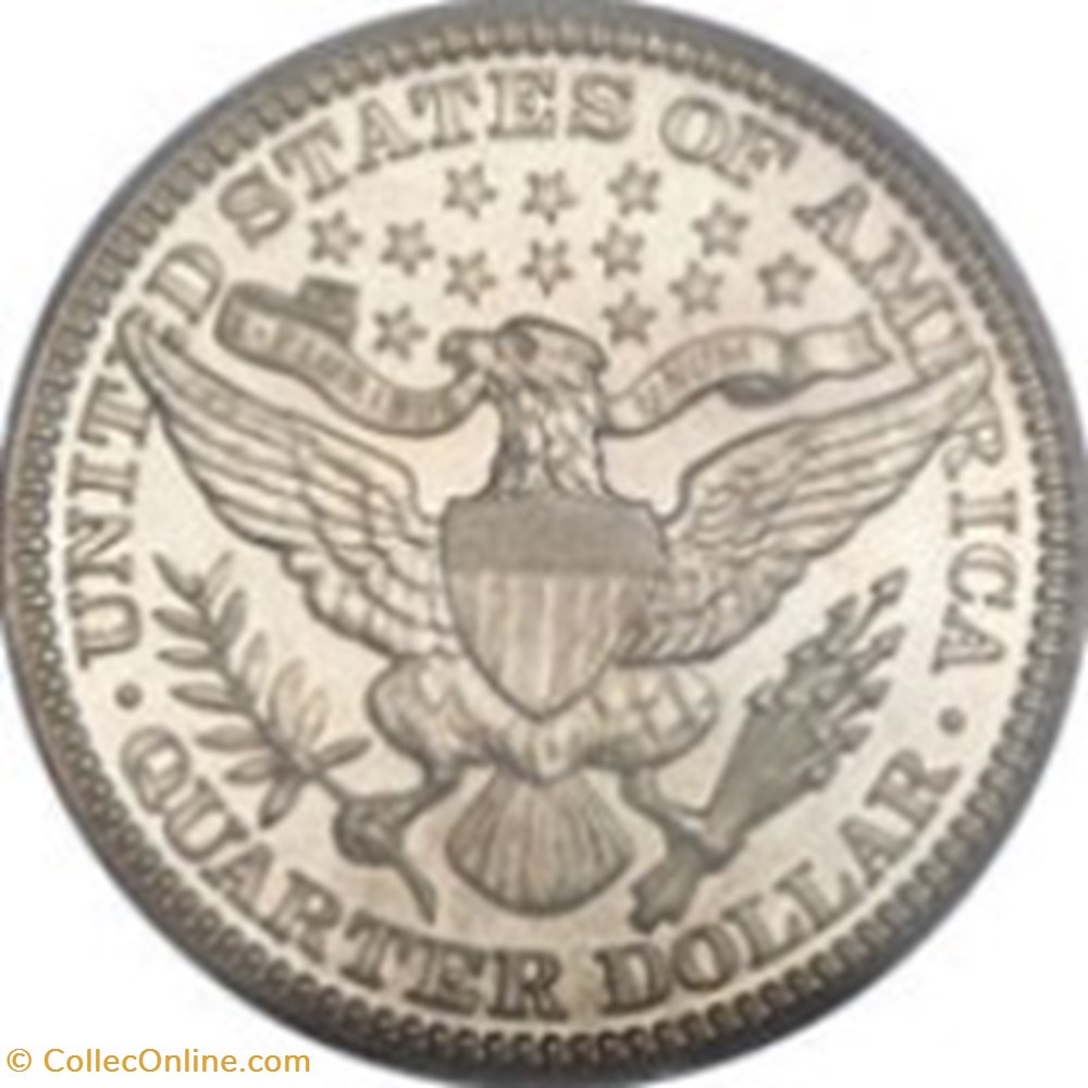 25 cents "Barber Quarter" Etats Unis 1911 monnaies monde 25 cents barber quarter etats unis 1911