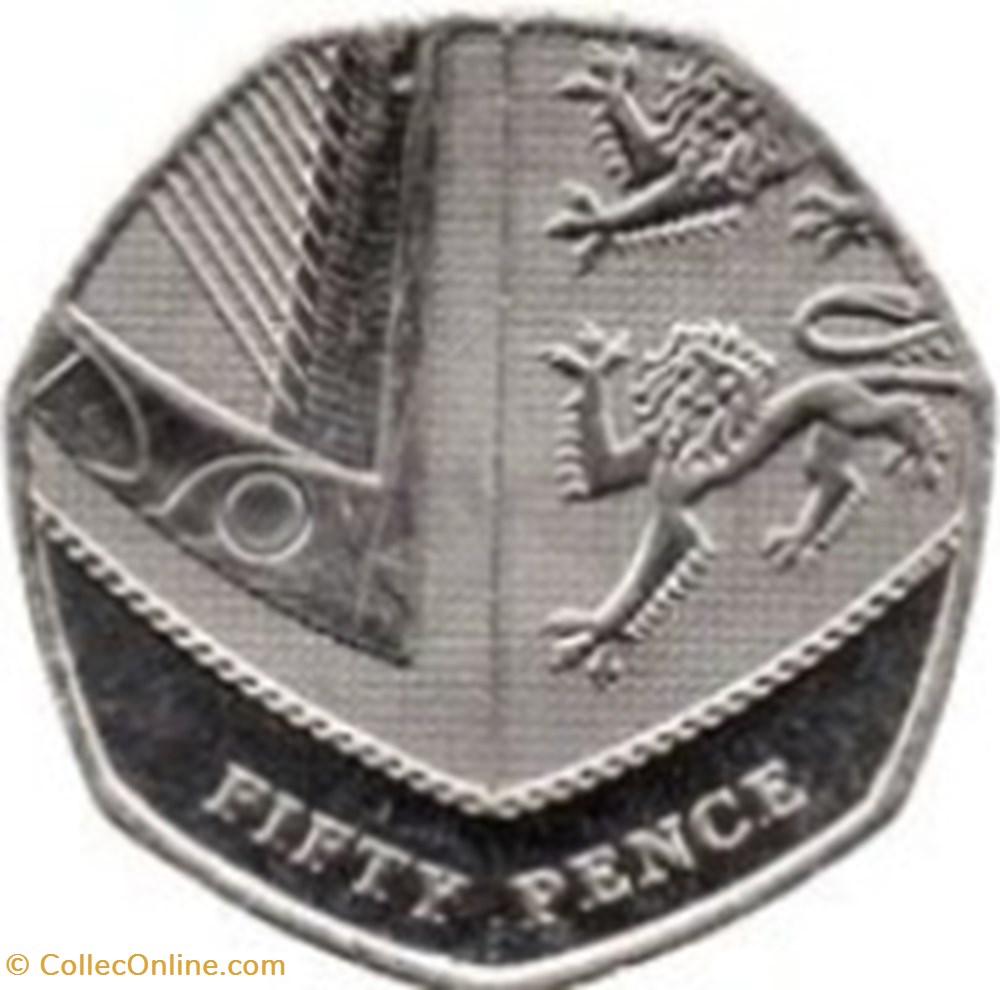 50 Pence - Elizabeth II 5e portrait 2019 Angleterre monnaies monde royaume uni 50 pence elizabeth ii 5e portrait 2019 angleterre