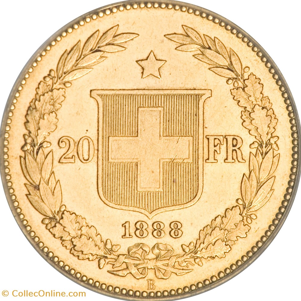 Suisse-20 Francs Helvetia 1896 B monnaies monde suisse 20 francs helvetia 1896 b