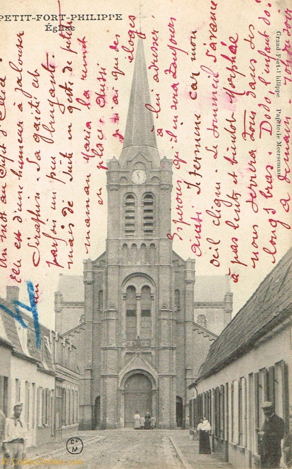 cartes postales france nord petit fort philippe eglise