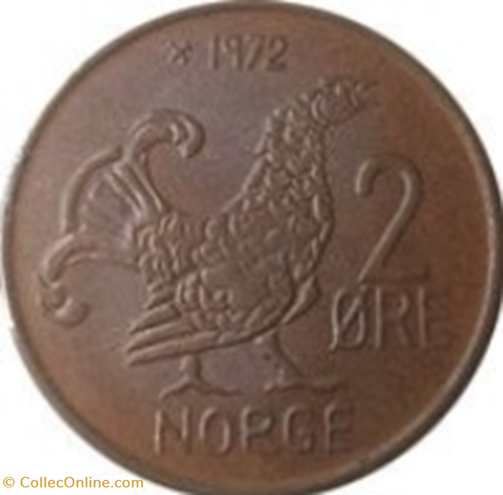 2 øre - Olav V grandes inscriptions Norvège 1971 monnaies monde 2 re olav v grandes inscriptions norvege 1971