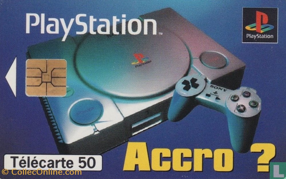 divers telecartes cartes telephoniques france sony playstation solaique 03 1990