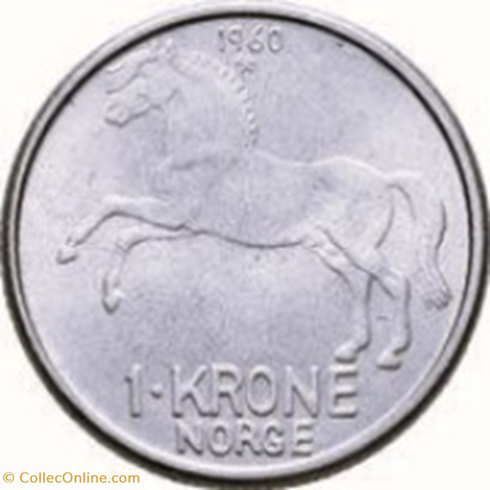 1 couronne Norvège 1967 monnaies monde 1 couronne norvege 1967